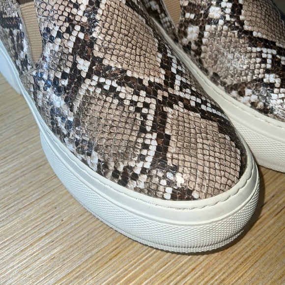 J/Slides Heidi Snakeskin Leather Platform Slipon 6 - Picture 5 of 11